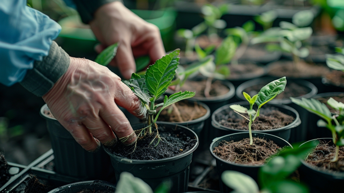 Bouturage avec de la perlite