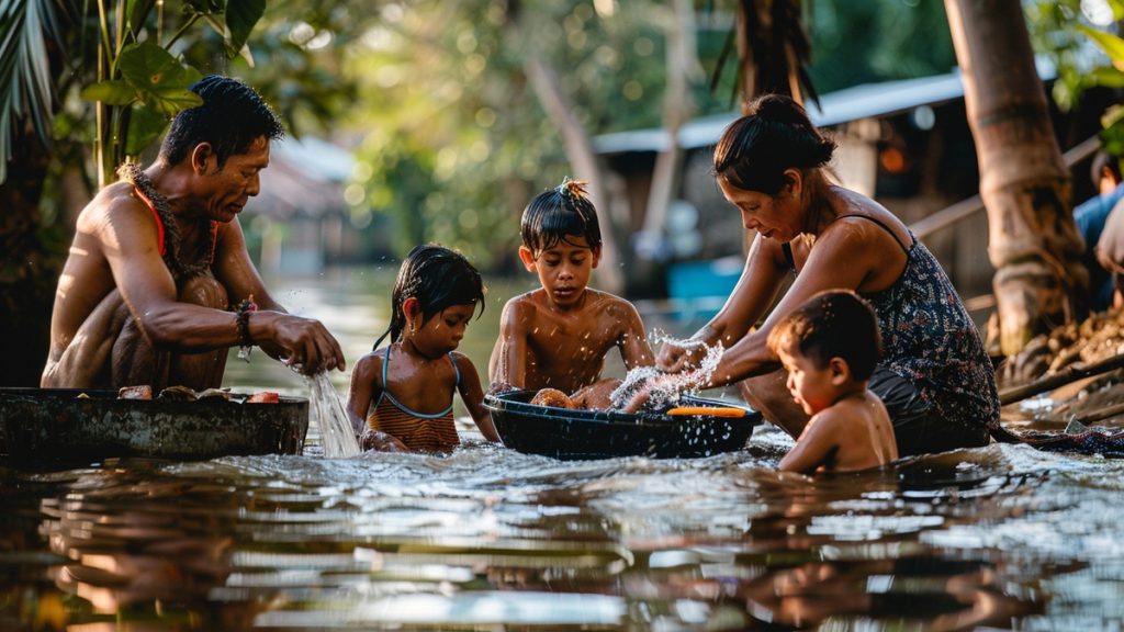 Quelle est la consommation moyenne d'eau pour 4 personnes ?