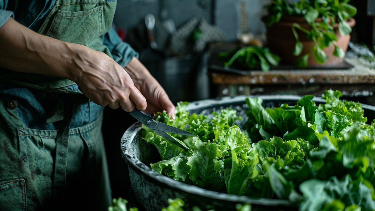 Récolter vos salades en pot