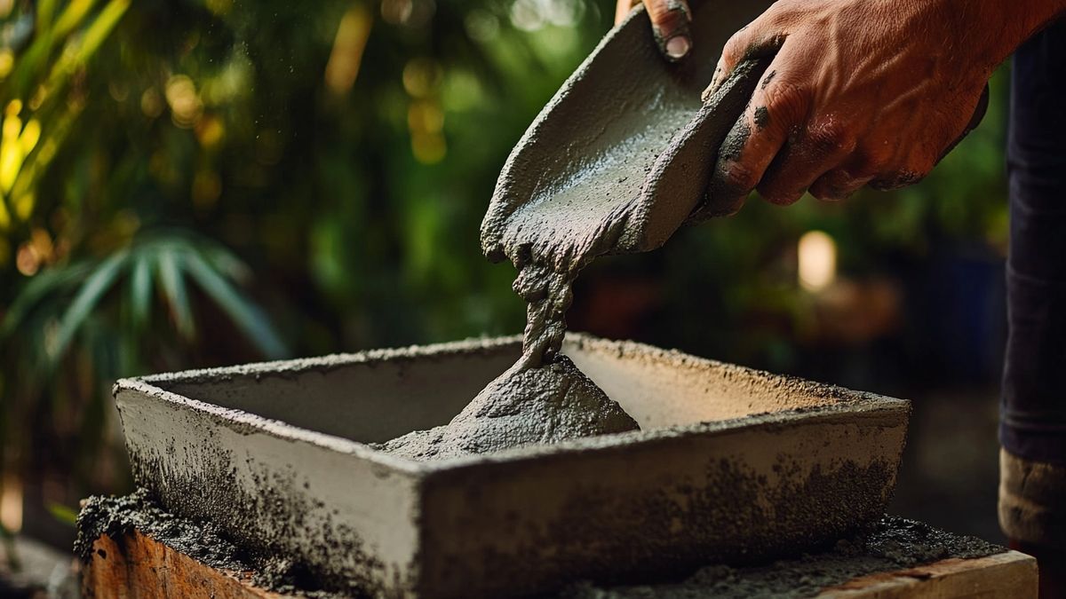 Utilisation du béton pour une jardinière
