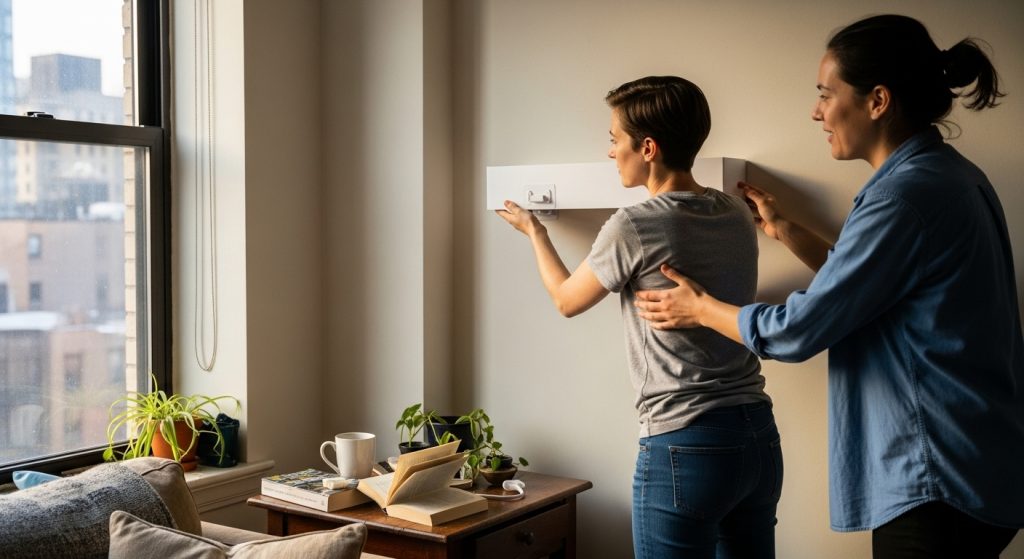 Comment installer une étagère murale sans percer : 5 méthodes efficaces