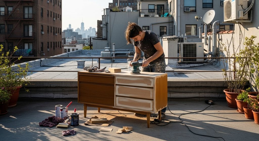 Comment poncer un meuble en bois avant de le repeindre ?