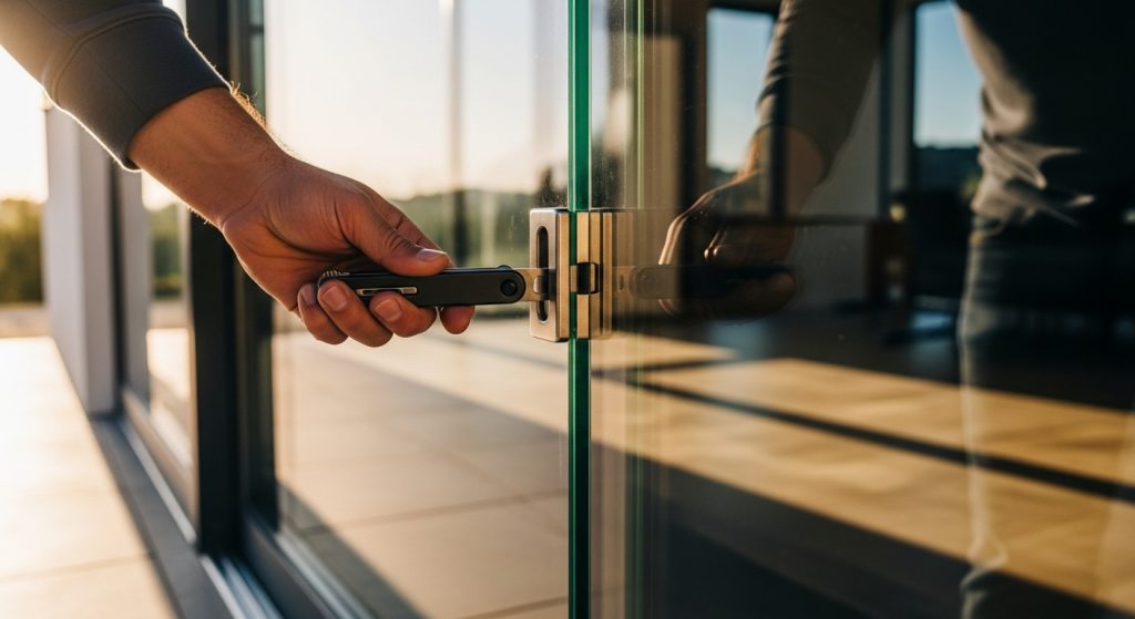 Comment fermer une porte-fenêtre de l’extérieur sans poignée ?