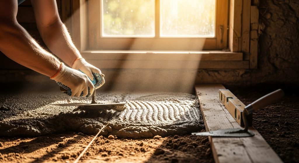 Plancher sur terre battue : solutions, étapes et conseils pratiques